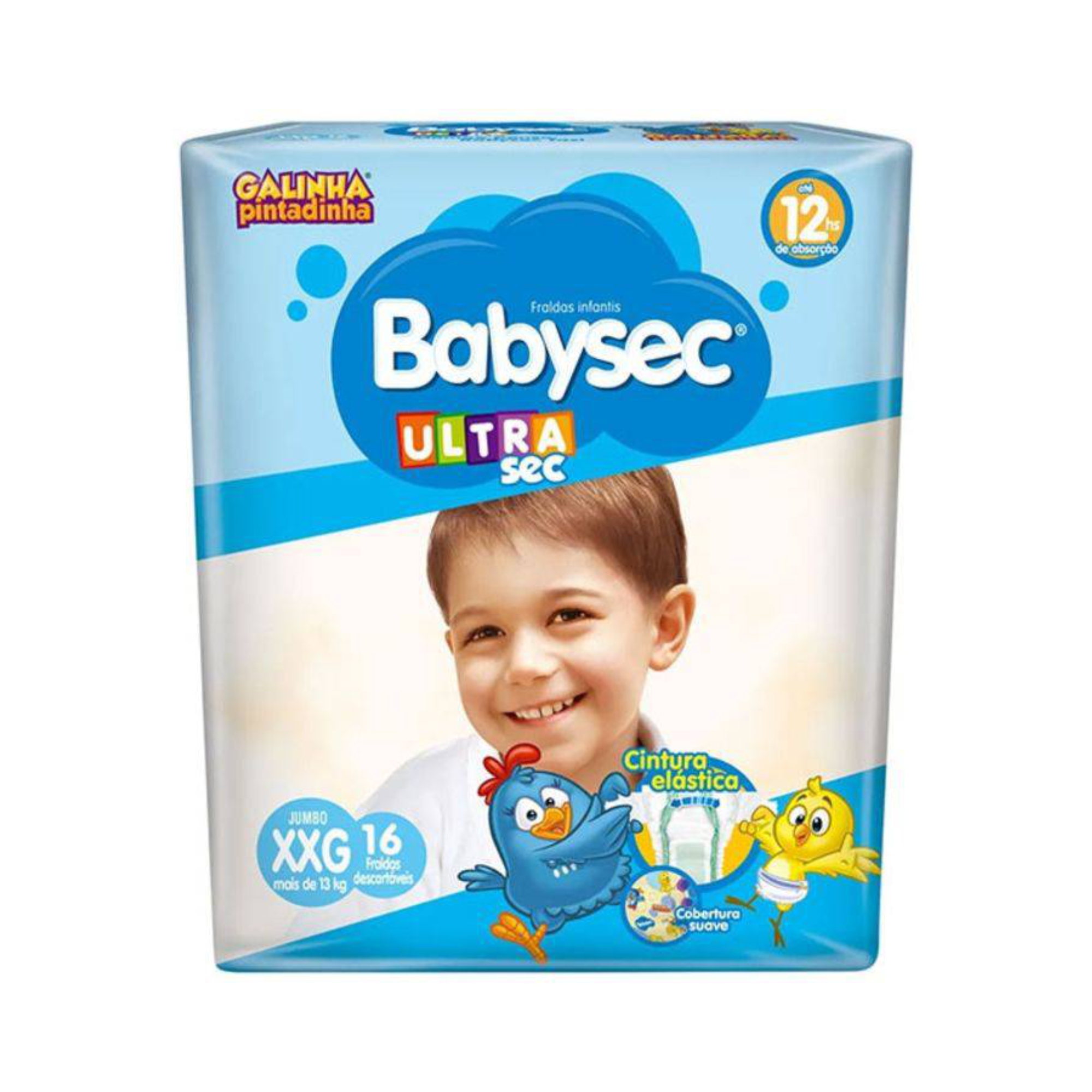 FRALDA BABYSEC ULTRASEC, XXG 16 FRALDAS PACOTE JUMBO