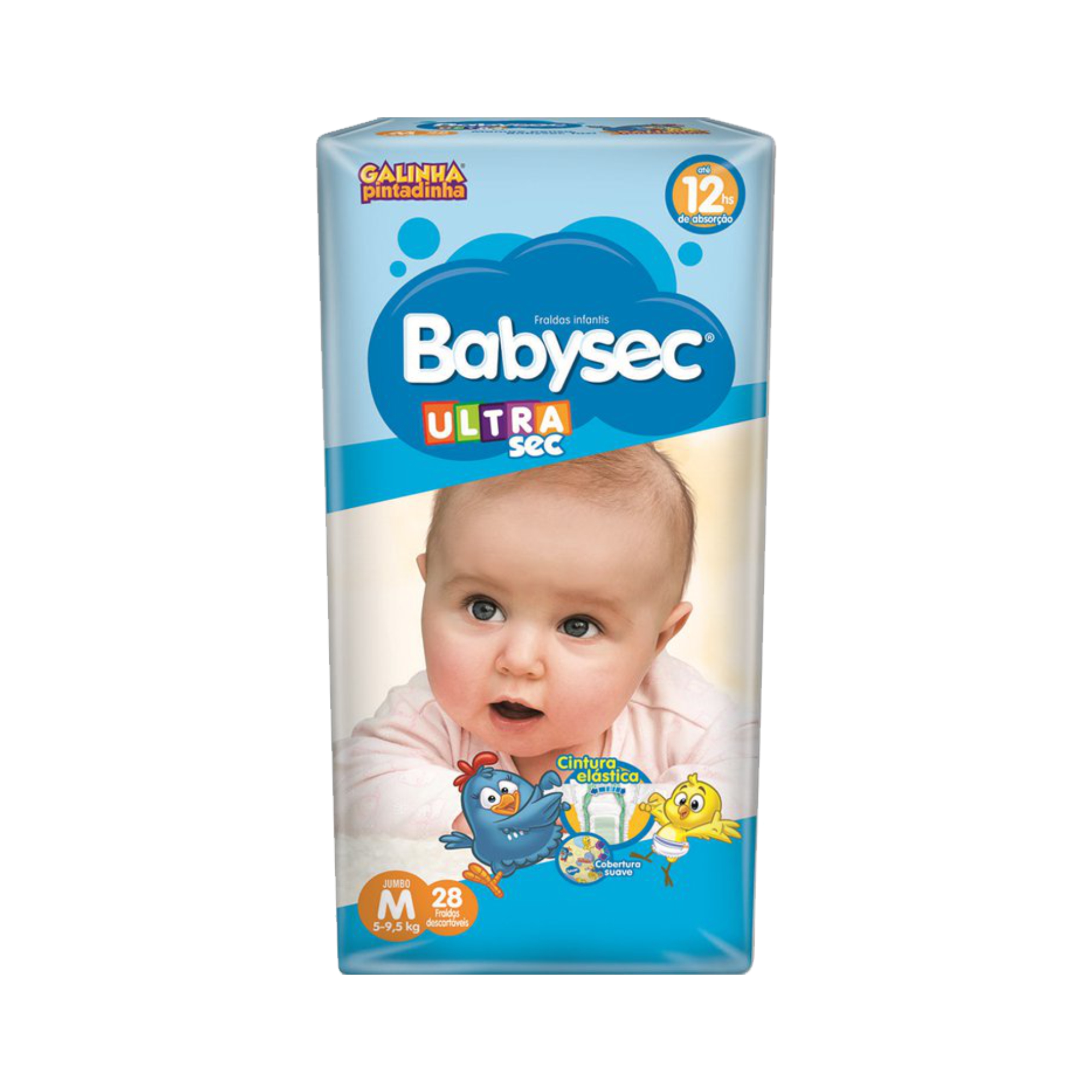 FRALDA BABYSEC ULTRASEC, M 28 FRALDAS PACOTE JUMBO