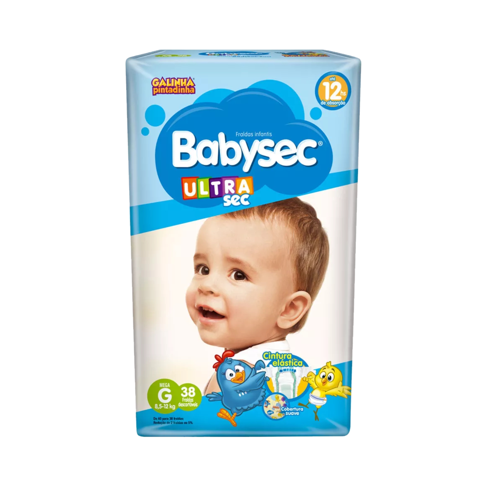 FRALDA BABYSEC ULTRASEC, G 38 FRALDAS PACOTE MEGA