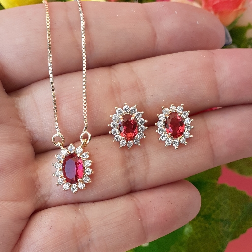 Conjunto Cristal com zircônias