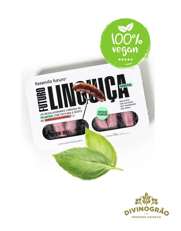 LINGUIÇA VEGETAL 250G FAZENDA DO FUTURO 🚫🐄