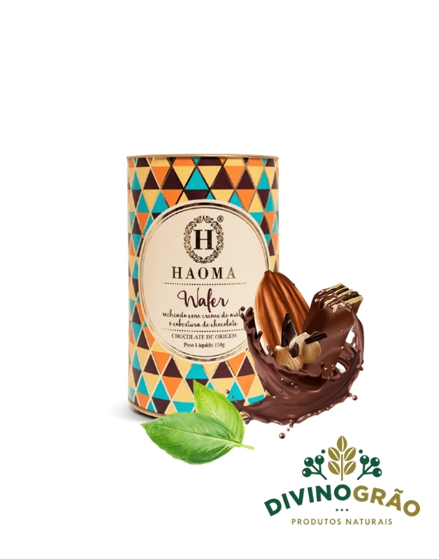 WAFER RECHEADO COM CREME DE AVELÃ E COBERTURA DE CHOCOLATE 150G 🍫🍫