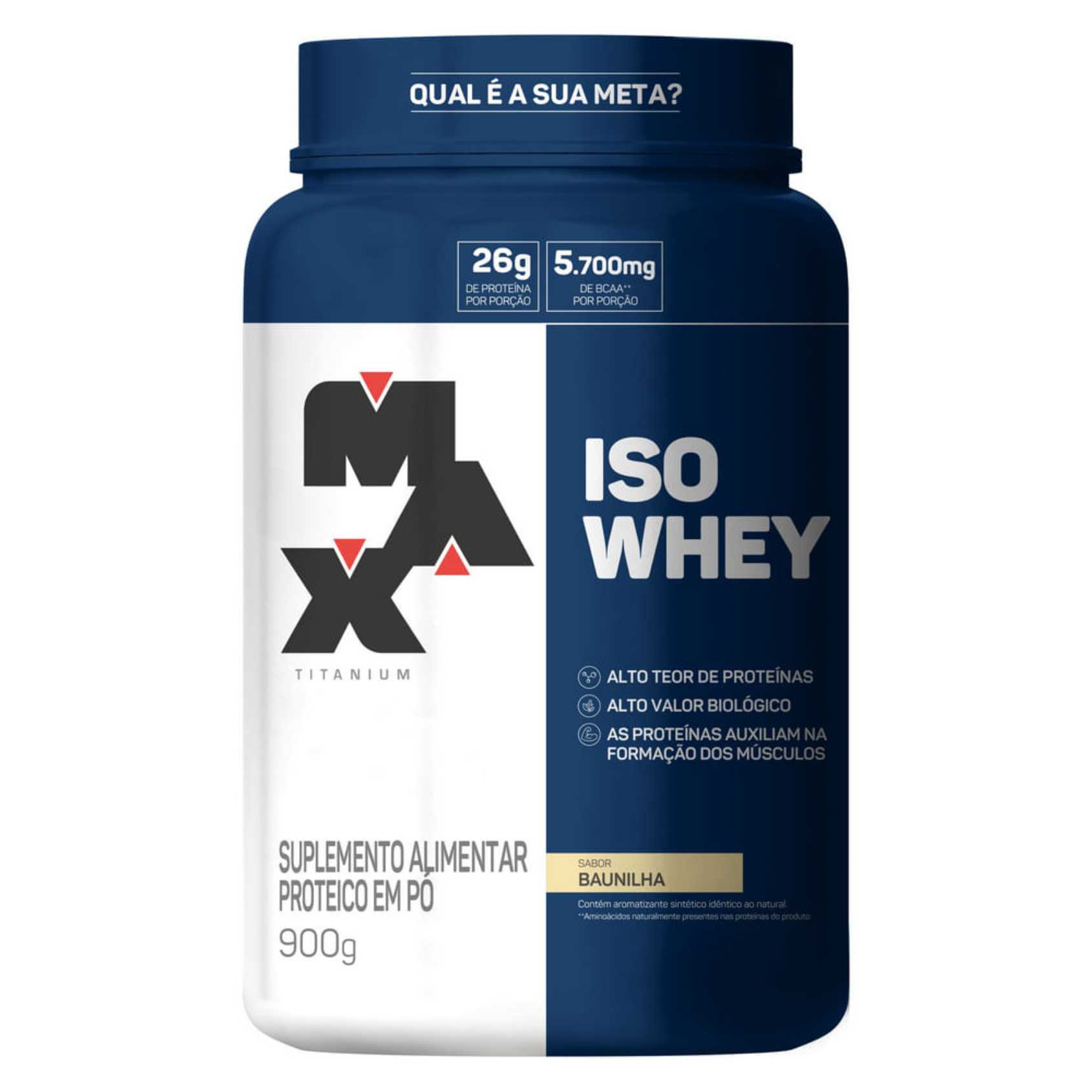 WHEY PROTEIN ISOLADO 900G - MAX TITANIUM 🏋️‍♀️🏋️‍♀️