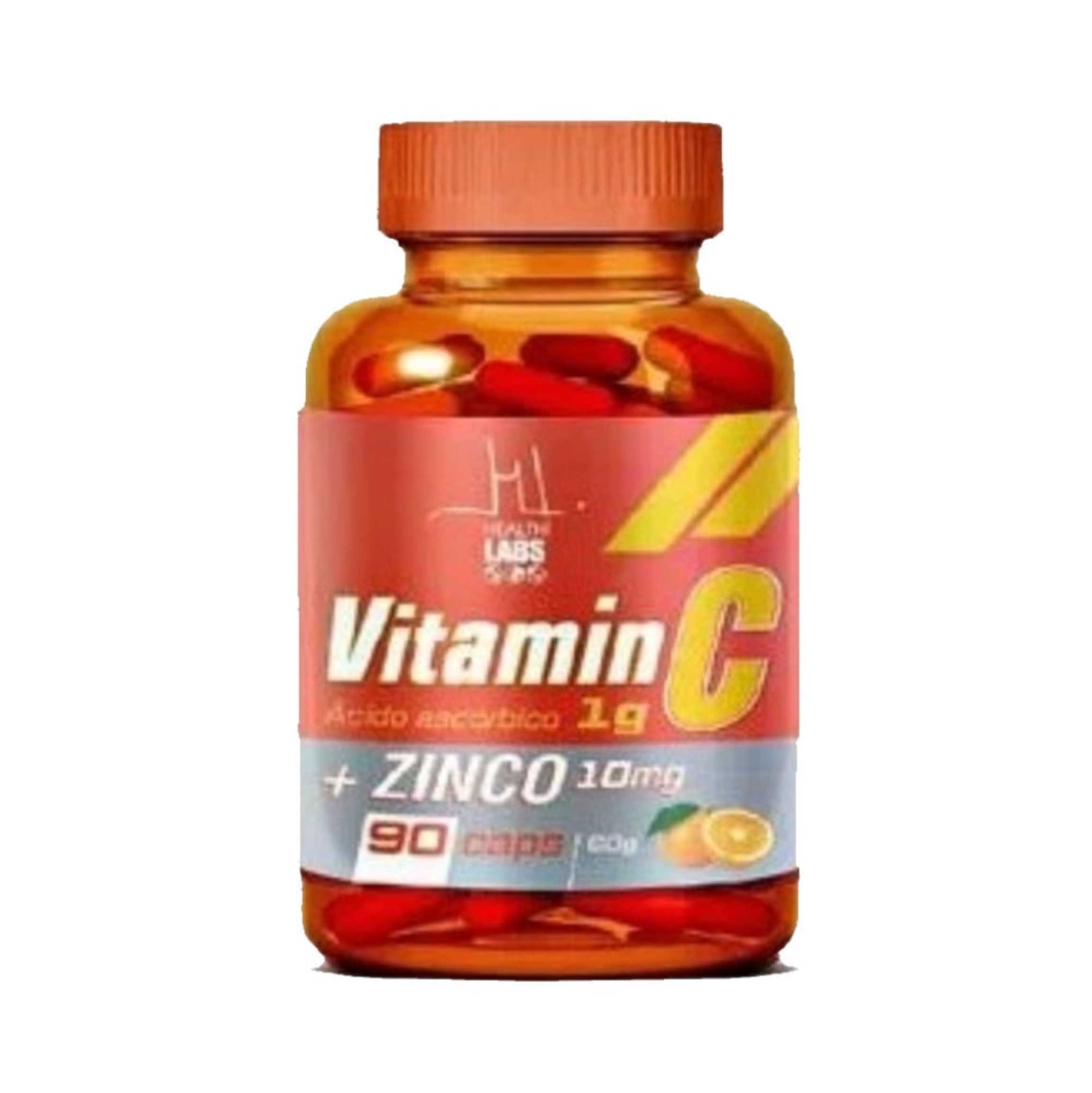 VITAMINA C + ZINCO 90 CAPS HEALHT LABS 👩‍⚕️🍊