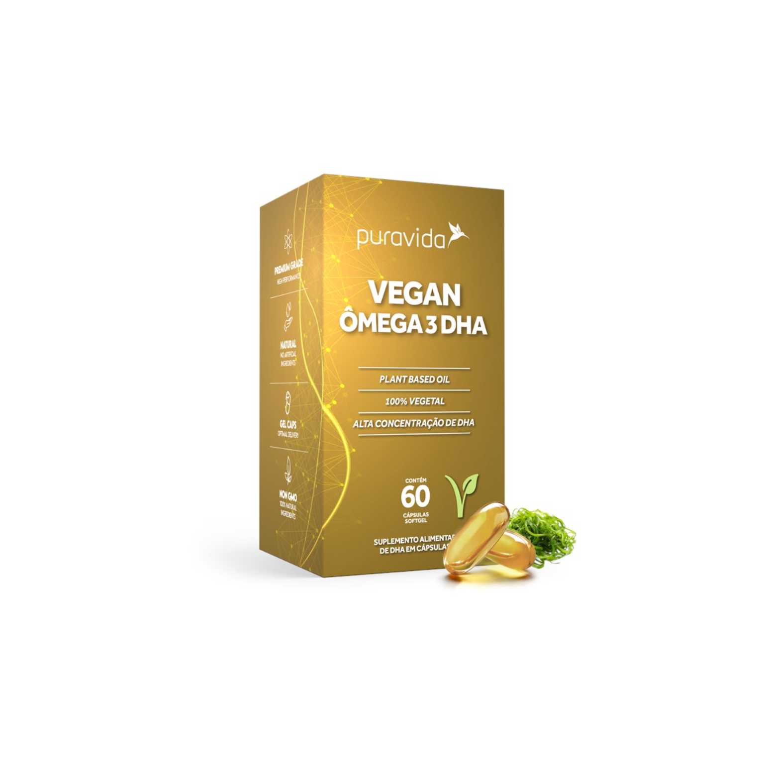 VEGAN OMEGA 3 DHA 60CAPS PURA VIDA