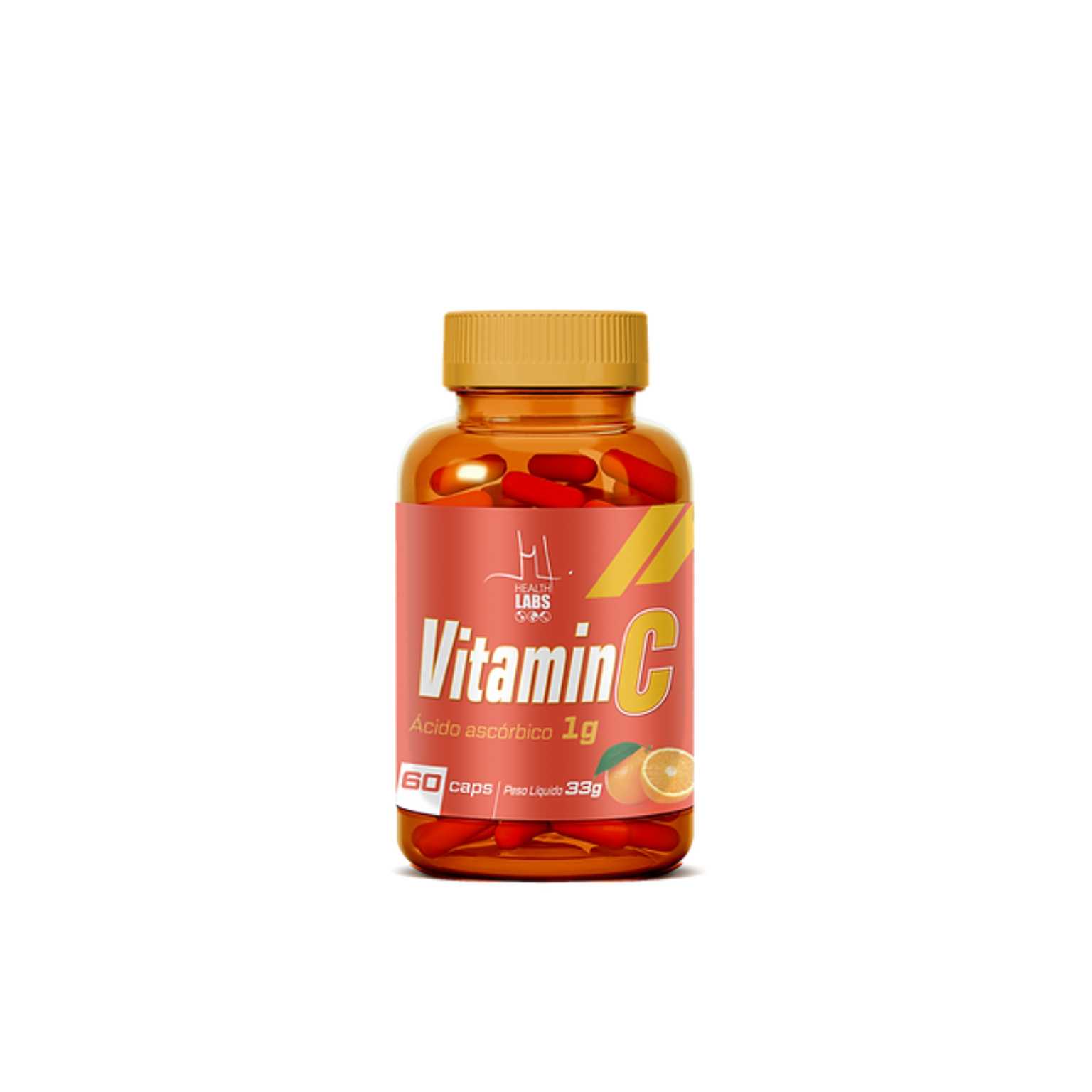 VITAMINA C 1G 60CAPS HEALTH LABS 👩‍⚕️🍊