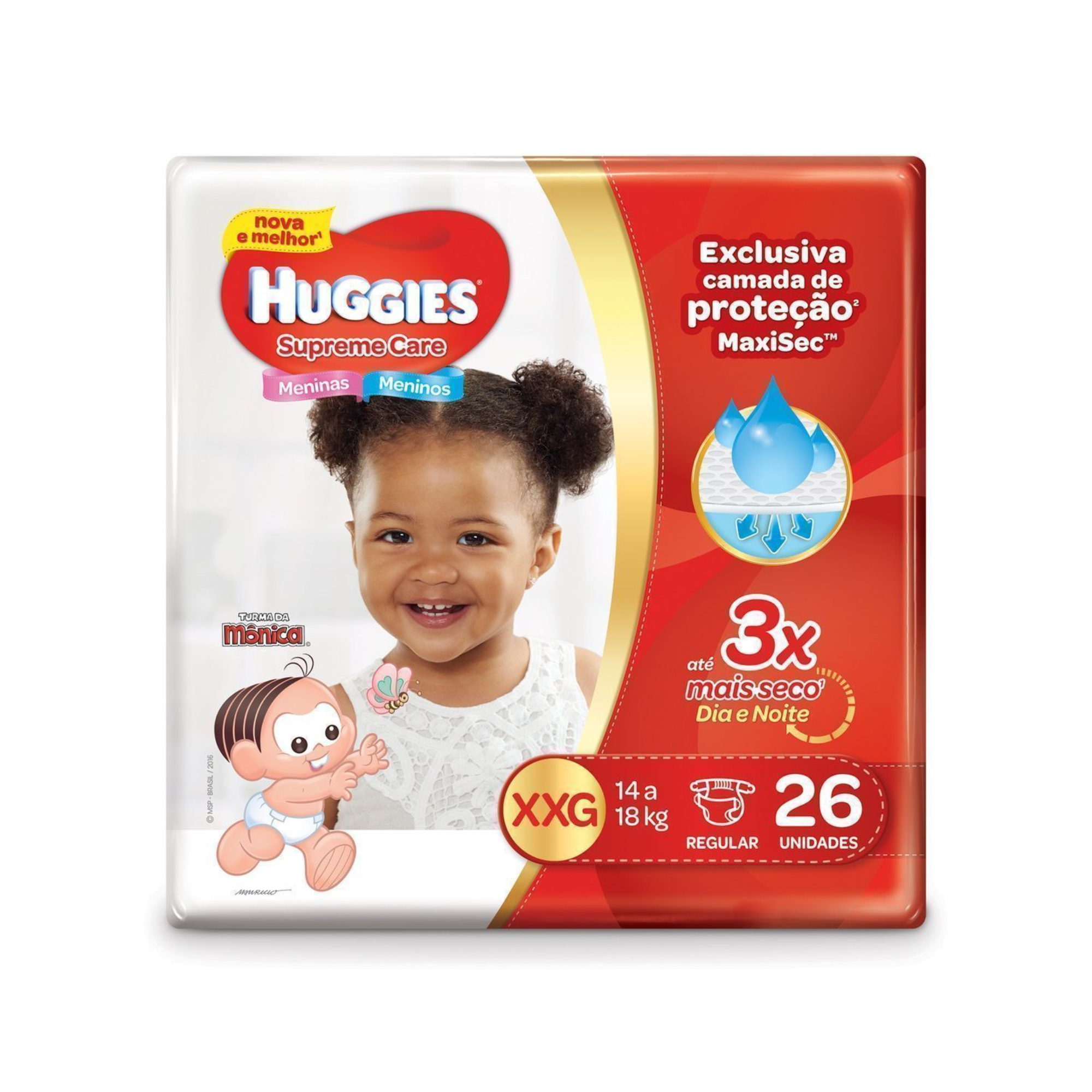 FRALDA HUGGIES SUPREME CARE, XXG 26 FRALDAS PACOTE MEGA