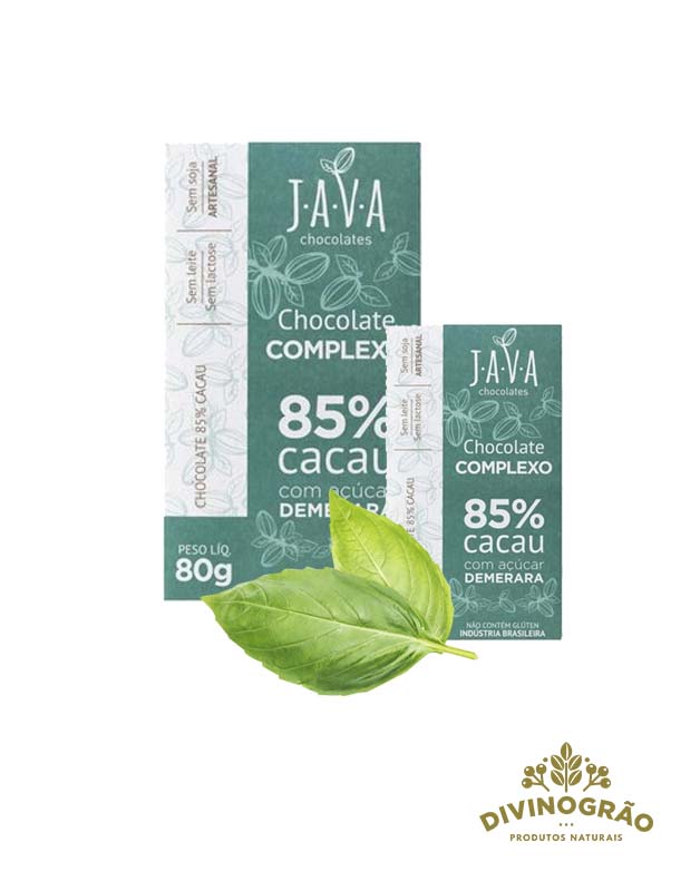 CHOCOLATE 85% CACAU COM DEMERARA JAVA 🍫